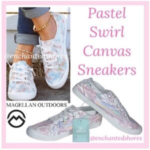 Summer Pastel Sneakers Slip On White Grey Blue Teal Green Lavender Pink Size 10